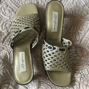 EUC Brighton Tiffany Woven Sandals Slip-On SZ 10